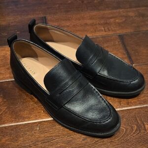 Cole Haan Women's Black Leather Slip-On Loafers